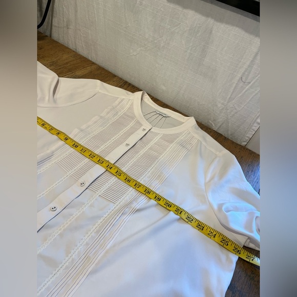 🤍WINDSMOOR Pleated Front Blouse -beige - Size 20 - Picture 3 of 8